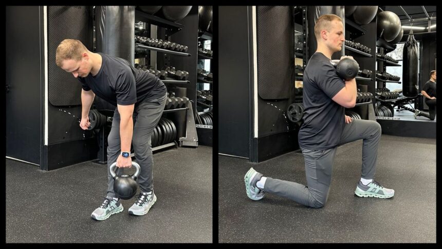 Ein Trainer teilt sein Lieblings-Kettlebell-Workout mit fünf Bewegungen zum Aufbau funktioneller Ganzkörperkraft zu Hause